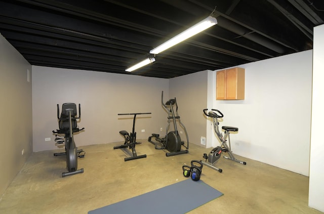 view of workout area