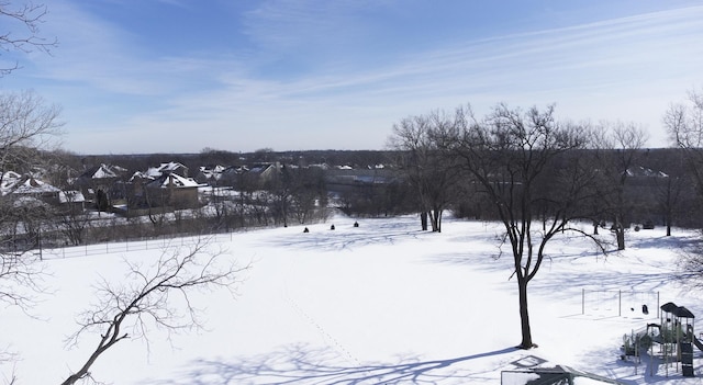 view of snowy yard