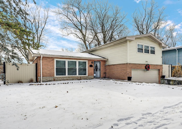 tri-level home with a garage