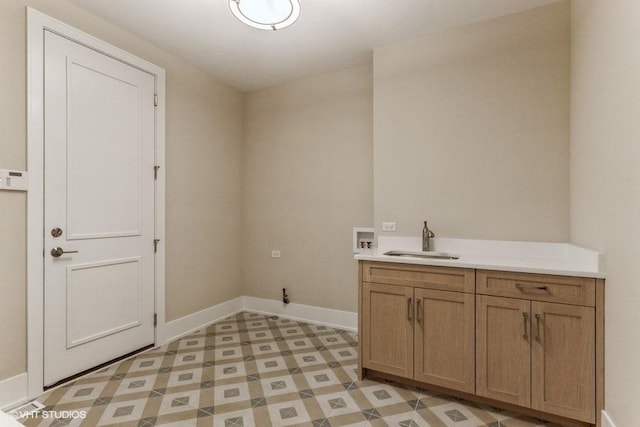 5903 Timber Trails Blvd, Western Springs, IL 60558 - laundry area with hookup for a washing machine, sink, and cabinets