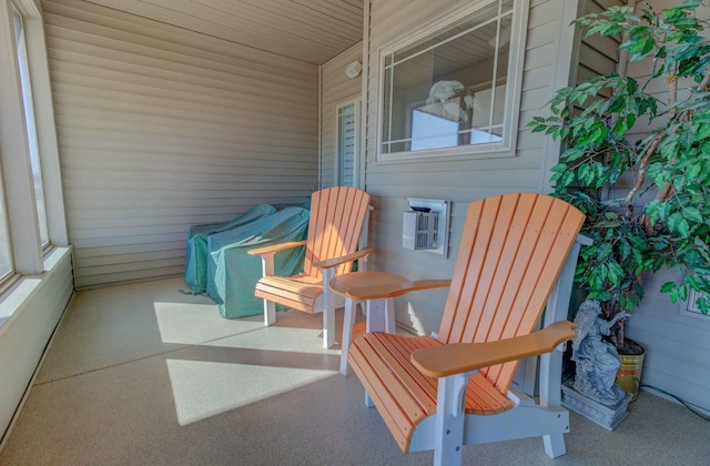 view of patio with a balcony