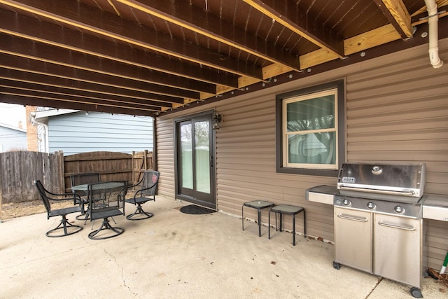 view of patio / terrace featuring grilling area