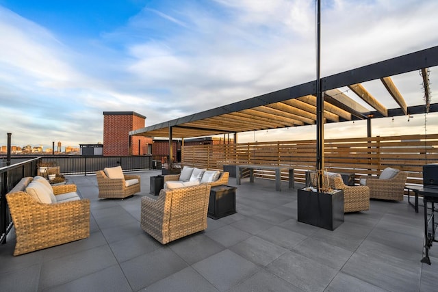 view of patio with an outdoor hangout area