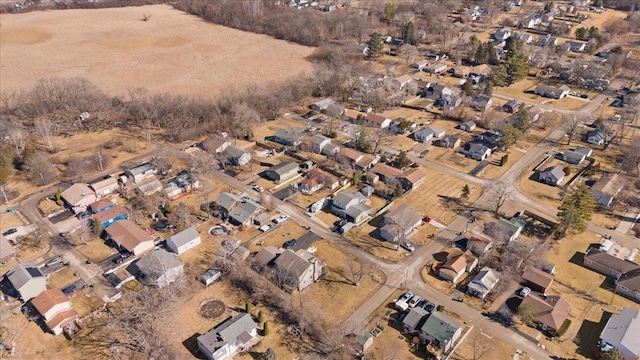 bird's eye view with a residential view