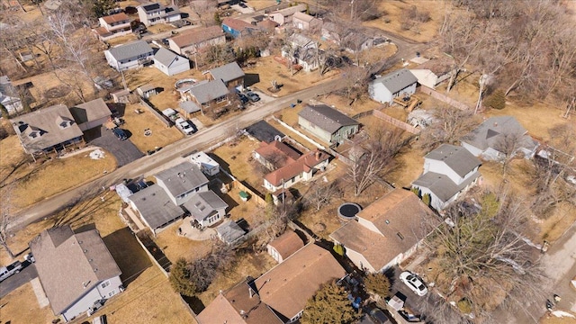 bird's eye view featuring a residential view