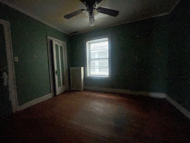 spare room featuring ceiling fan