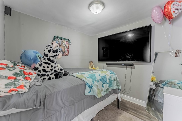 bedroom featuring hardwood / wood-style floors