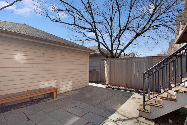 view of patio / terrace with fence