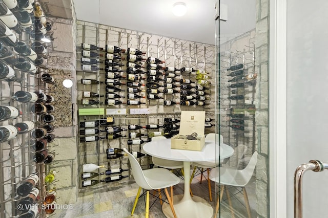 view of wine area