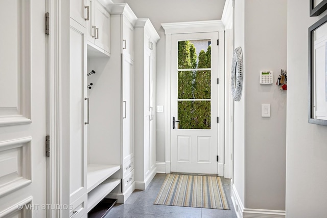 mudroom with baseboards