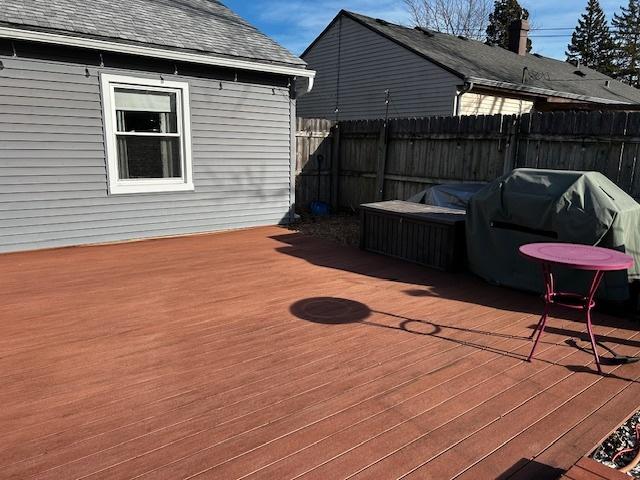 wooden terrace with fence