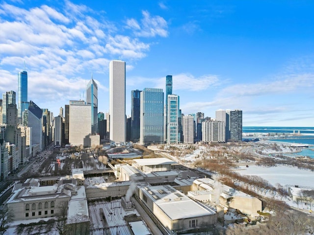 city view with a water view