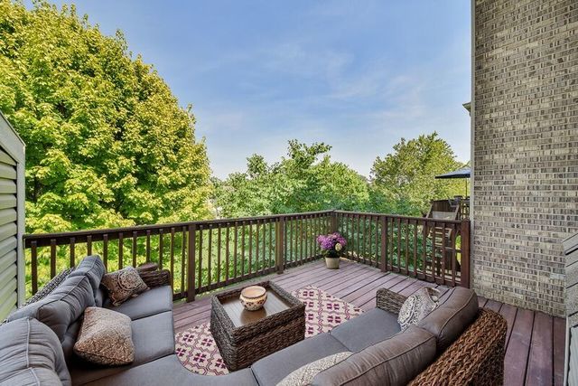 wooden deck with outdoor lounge area