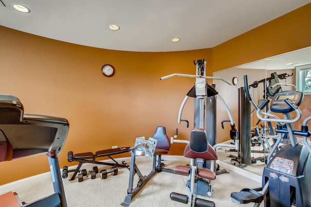 view of workout room