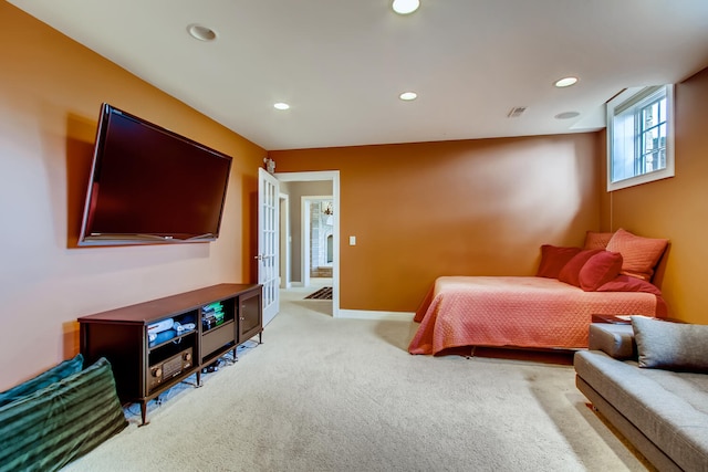 view of carpeted bedroom