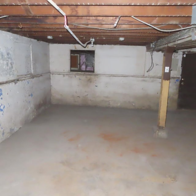 view of basement