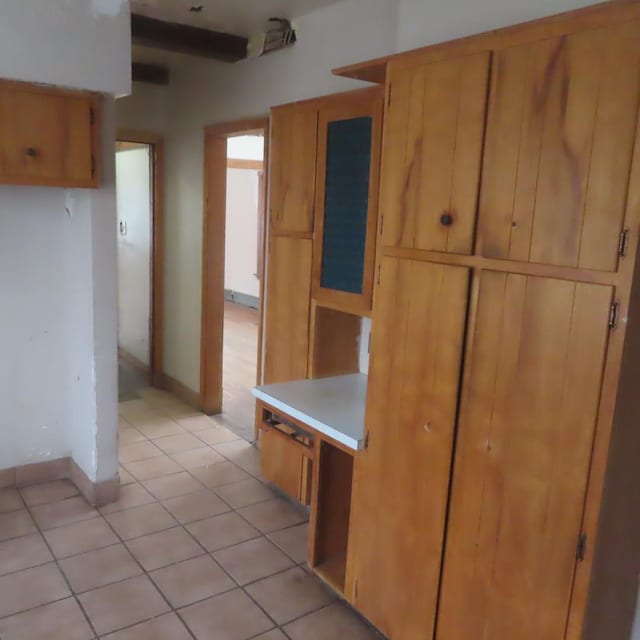 kitchen featuring light tile patterned floors