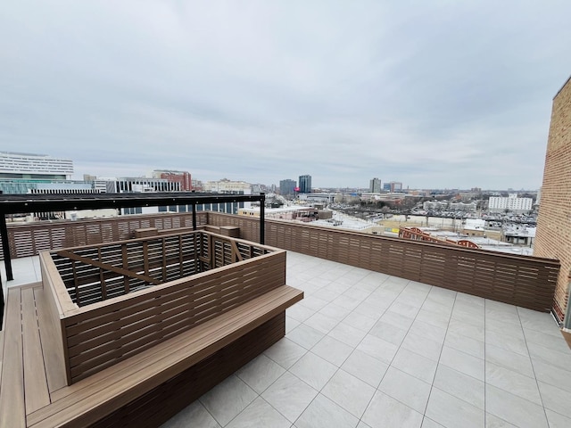 view of patio with a balcony