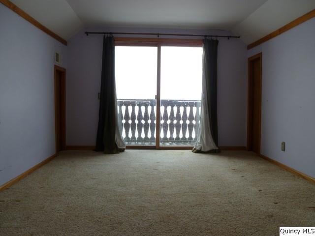 unfurnished room with carpet flooring