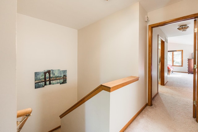 7914 S Garfield Ave, Burr Ridge, IL 60527 - corridor featuring an upstairs landing and light carpet