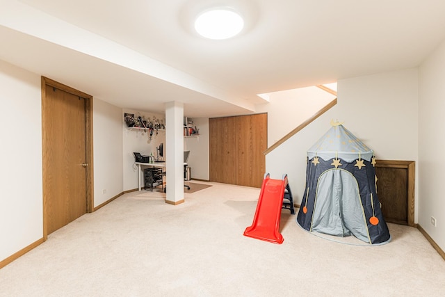 7914 S Garfield Ave, Burr Ridge, IL 60527 - playroom featuring carpet flooring and an office area