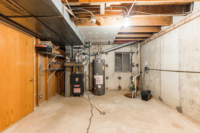7914 S Garfield Ave, Burr Ridge, IL 60527 - unfinished below grade area with gas water heater and heating unit