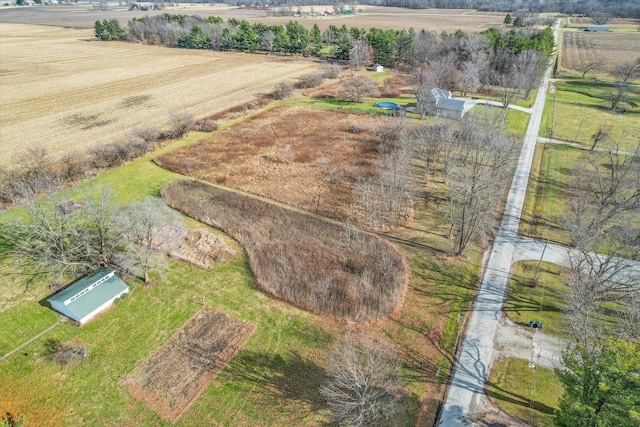 bird's eye view with a rural view