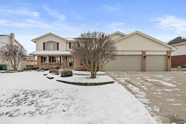 view of front of house featuring a garage