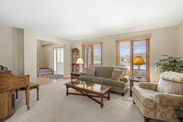 view of carpeted living room