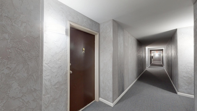 8640 Waukegan Rd Unit 227, Morton Grove, IL 60053 - corridor featuring carpet flooring and baseboards