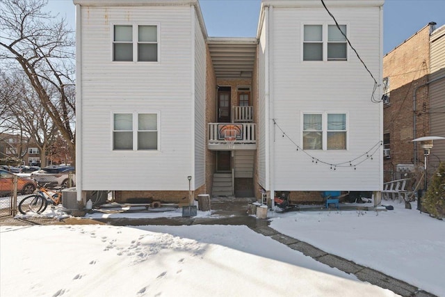 view of front of home with central AC unit