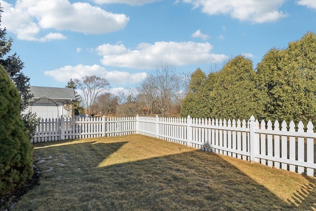 view of yard with fence private yard