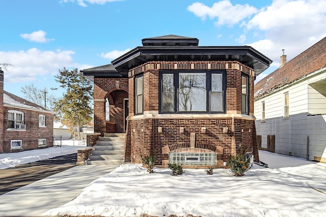 view of front of property with brick siding