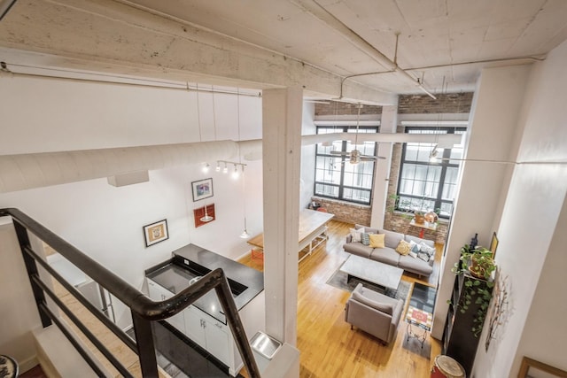 interior space with wood-type flooring