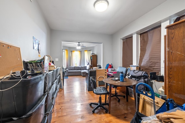 dining room with hardwood / wood-style floors