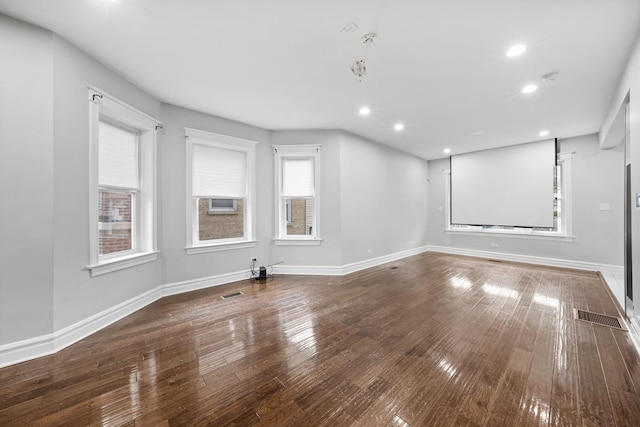 interior space with hardwood / wood-style floors