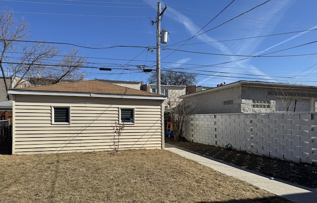 1907 S 49th Ct, Cicero, IL 60804 - exterior space with an outbuilding and fence