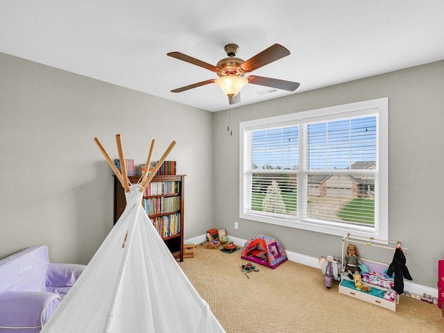 5 Fieldcrest Dr, Monticello, IL 61856 - bedroom featuring carpet floors, baseboards, and ceiling fan