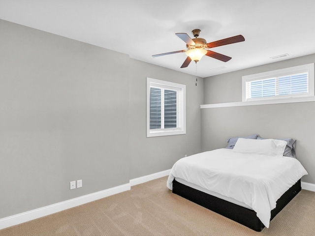 5 Fieldcrest Dr, Monticello, IL 61856 - bedroom featuring baseboards, carpet, and a ceiling fan