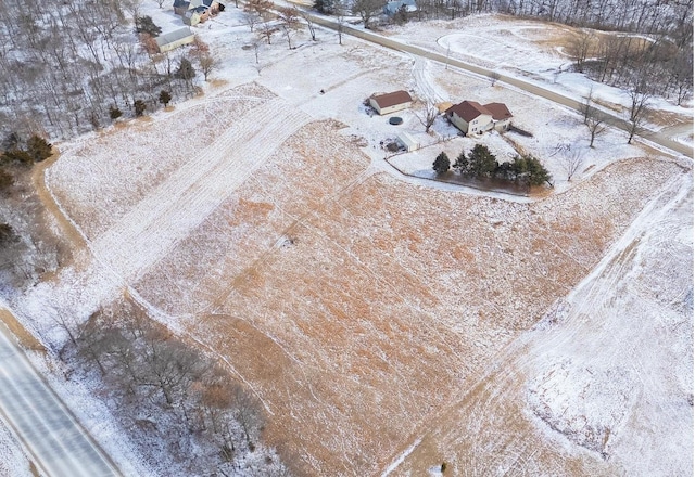 view of snowy aerial view