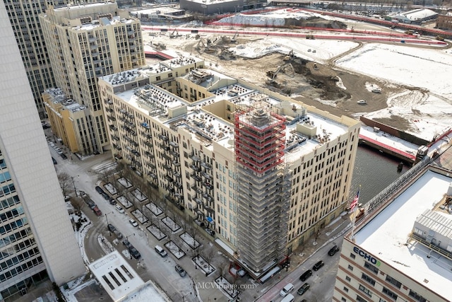 drone / aerial view with a view of city