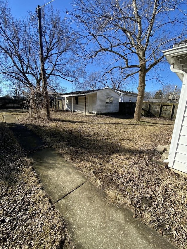 exterior space with fence