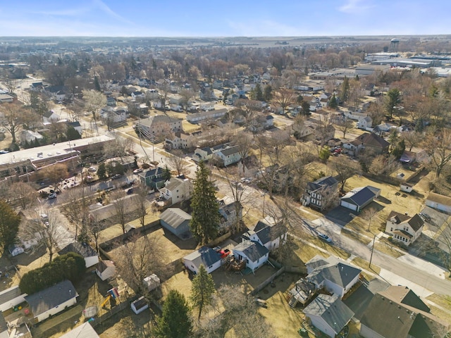 aerial view featuring a residential view