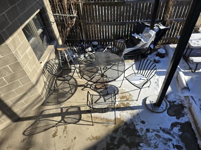 2147 W Belmont Ave, Chicago, IL 60618 - view of patio / terrace with fence