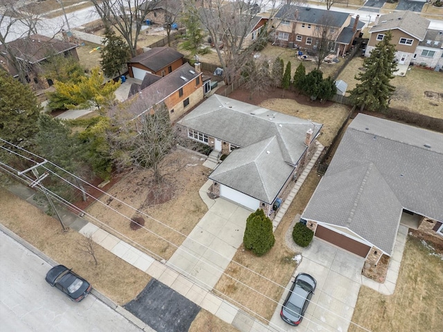 birds eye view of property featuring a residential view