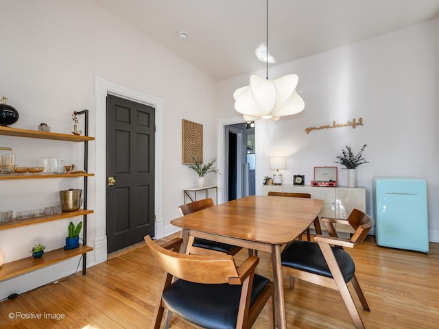 dining room with light wood-style floors