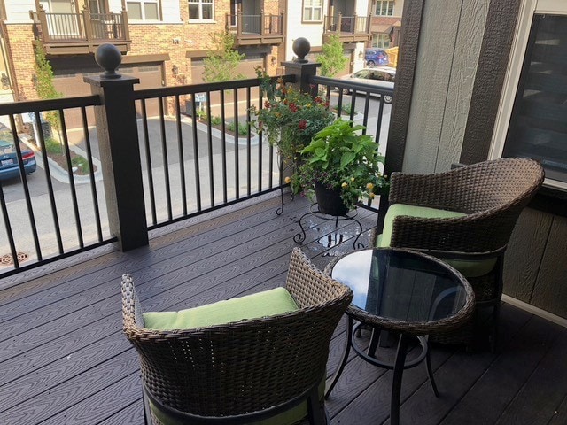 balcony featuring a residential view