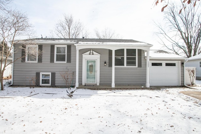 view of front facade with a garage