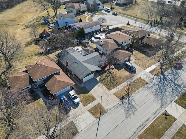 bird's eye view featuring a residential view