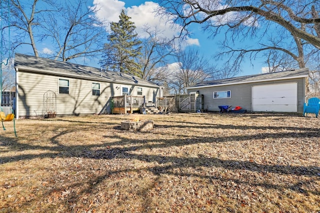 exterior space with a wooden deck